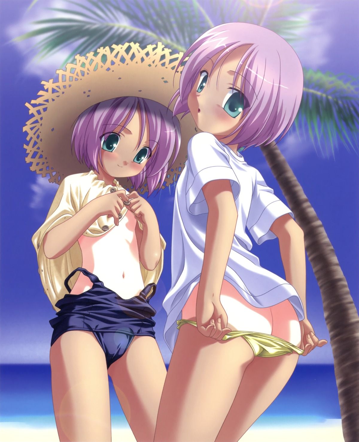 areola ass bikini front_wing kuuchuu_yousai loli sakura_mitsuki sakura_mutsuki school_swimsuit sweet_legacy swimsuits tan_lines undressing