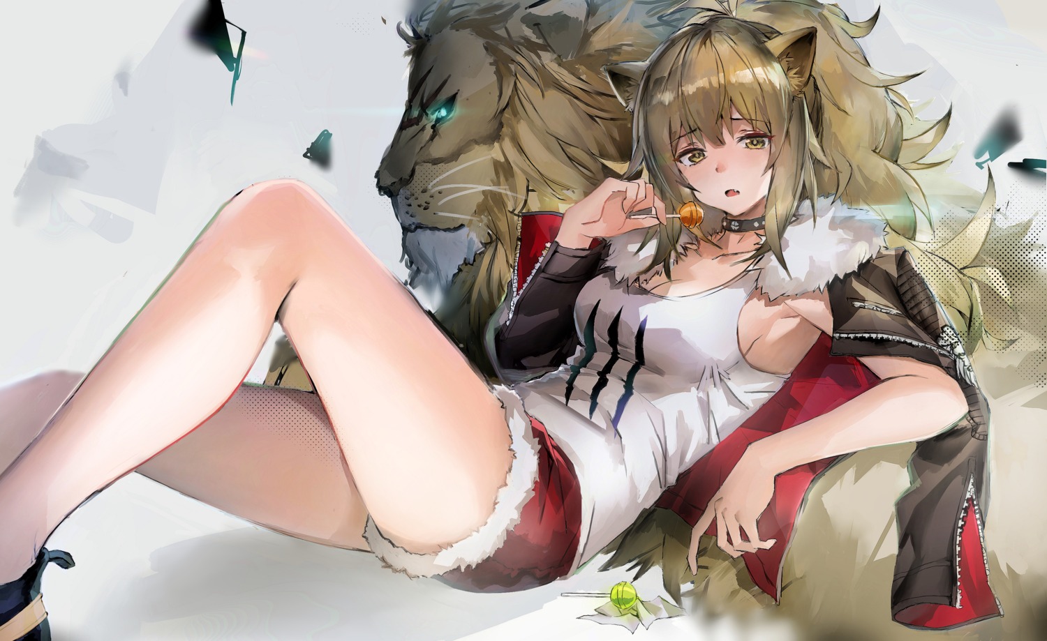 666_(ro_ro_ro3) animal_ears arknights cleavage siege_(arknights)