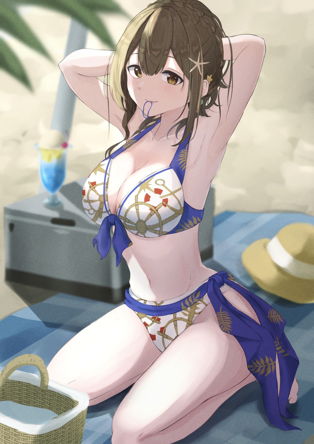 bikini cleavage kuwayama_chiyuki marishiten_(mar1sh110) swimsuits the_idolm@ster the_idolm@ster_shiny_colors