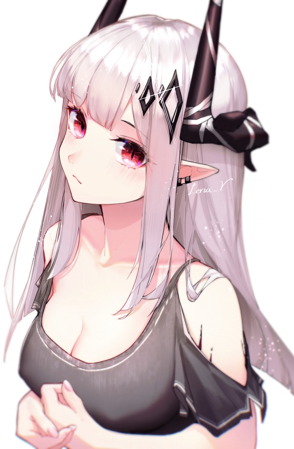 arknights horns leria_v mudrock_(arknights) pointy_ears