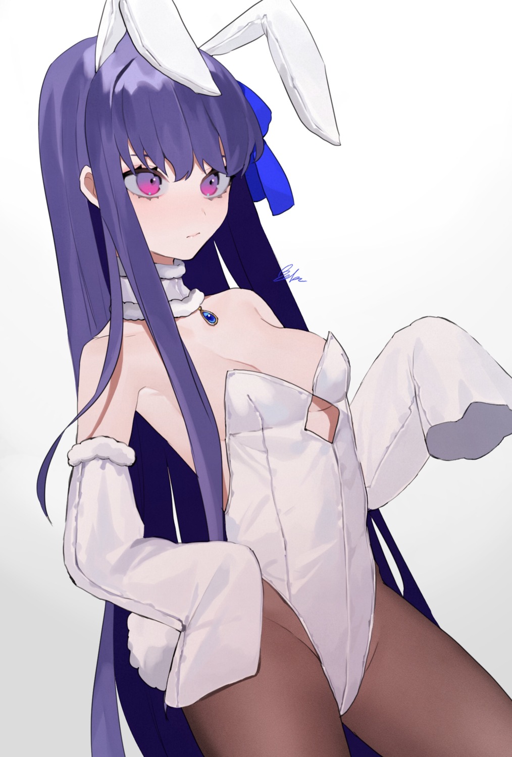 animal_ears bebe_pp bunny_ears bunny_girl fate/extra fate/extra_ccc fate/grand_order fate/stay_night meltlilith no_bra pantyhose
