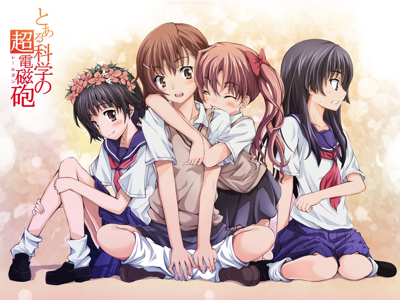 chiri_(atlanta) misaka_mikoto saten_ruiko seifuku shirai_kuroko to_aru_kagaku_no_railgun to_aru_majutsu_no_index uiharu_kazari wallpaper