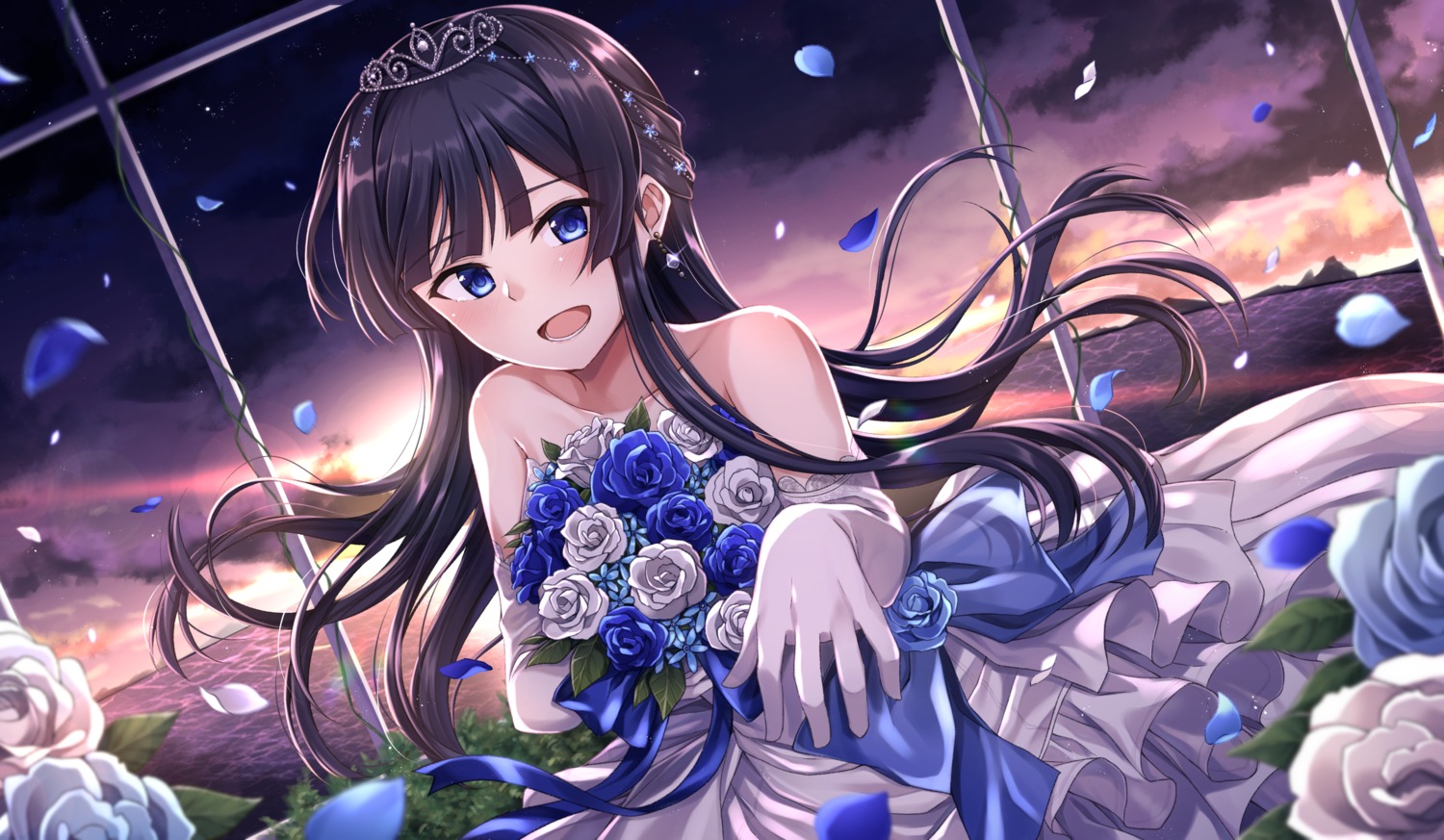 dress kuroto_yuu mogami_shizuka the_idolm@ster the_idolm@ster_million_live! wedding_dress