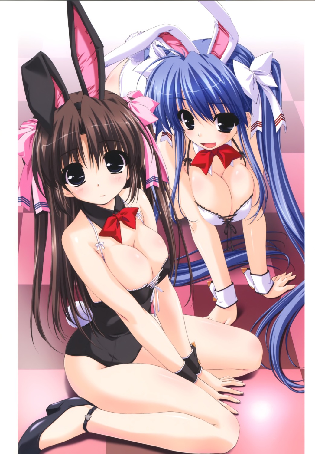 animal_ears bunny_ears bunny_girl cleavage clochette heels kamipani katase_megumi kujou_amane shintarou tail