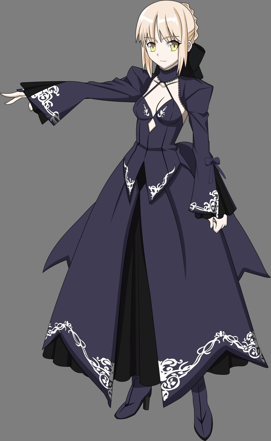 dress fate/stay_night saber saber_alter transparent_png vector_trace
