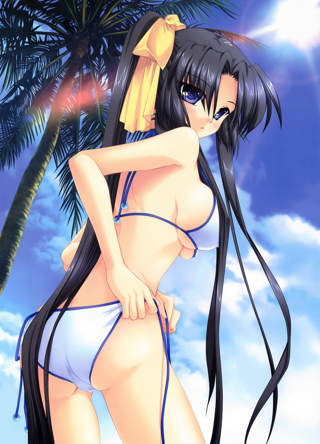 ass bikini cameltoe hinoue_itaru key kurugaya_yuiko little_busters! swimsuits undressing