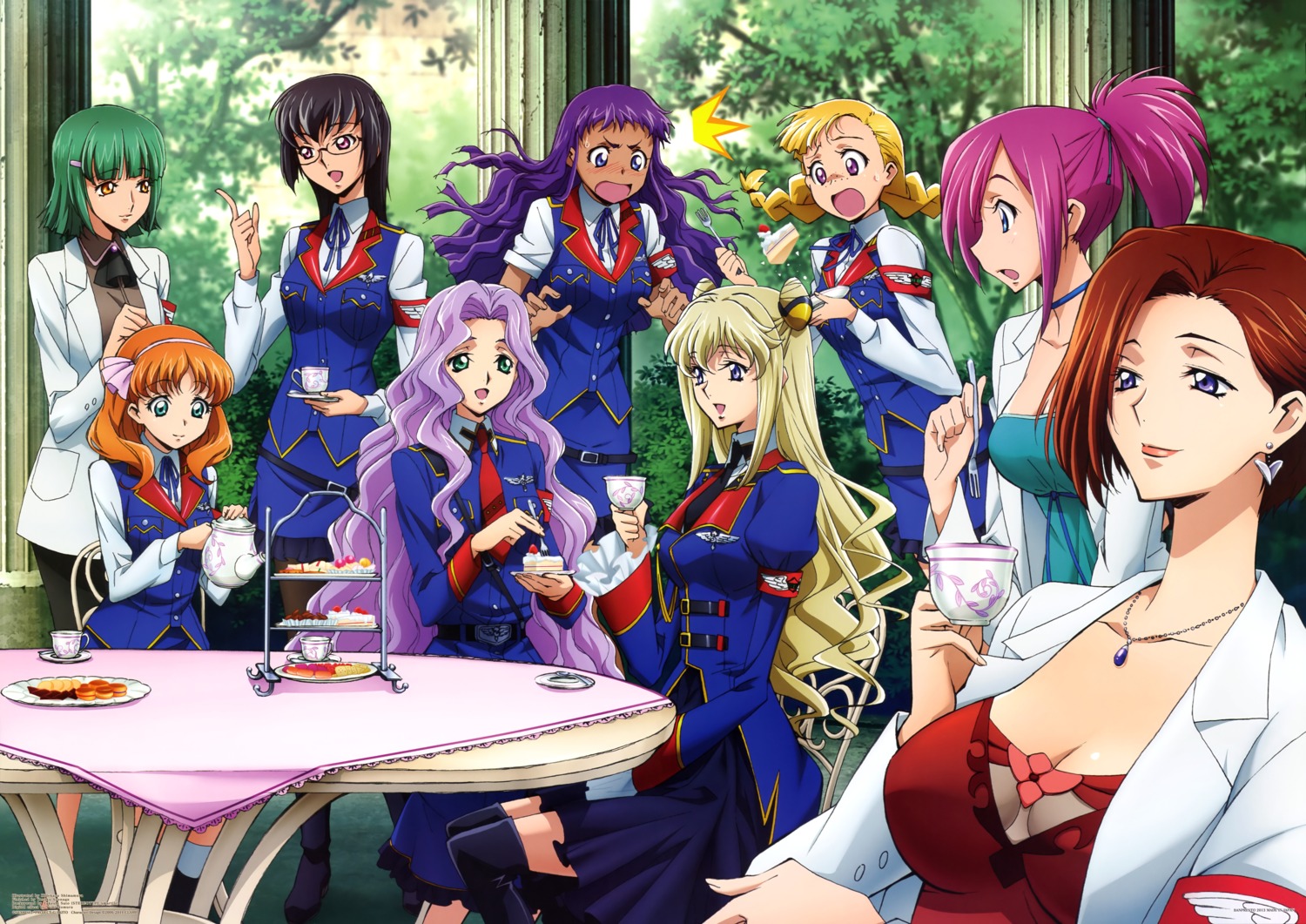 akito_the_exiled anna_clement chloe_winkel cleavage code_geass ferilli_baltrow hilda_feigan kate_novak layla_markale megane olivia_lowell sarah_deinz seifuku shimamura_hidekazu sophie_randall thighhighs