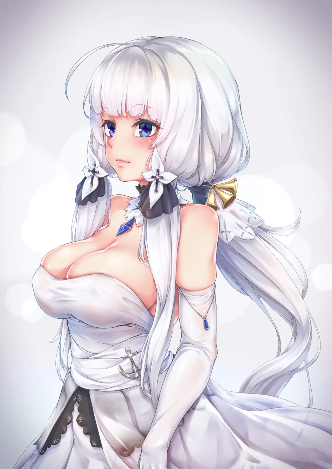 azur_lane cleavage dress illustrious_(azur_lane) kurofude_anna