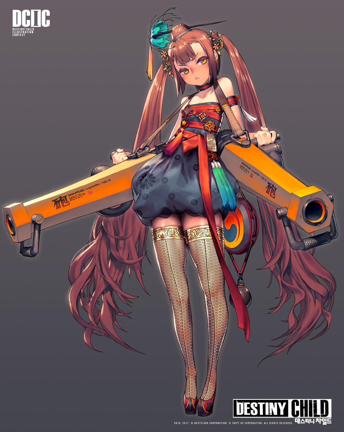 destiny_child dress heels ja-cheong-bi kim_hyung-tae shift_up thighhighs weapon