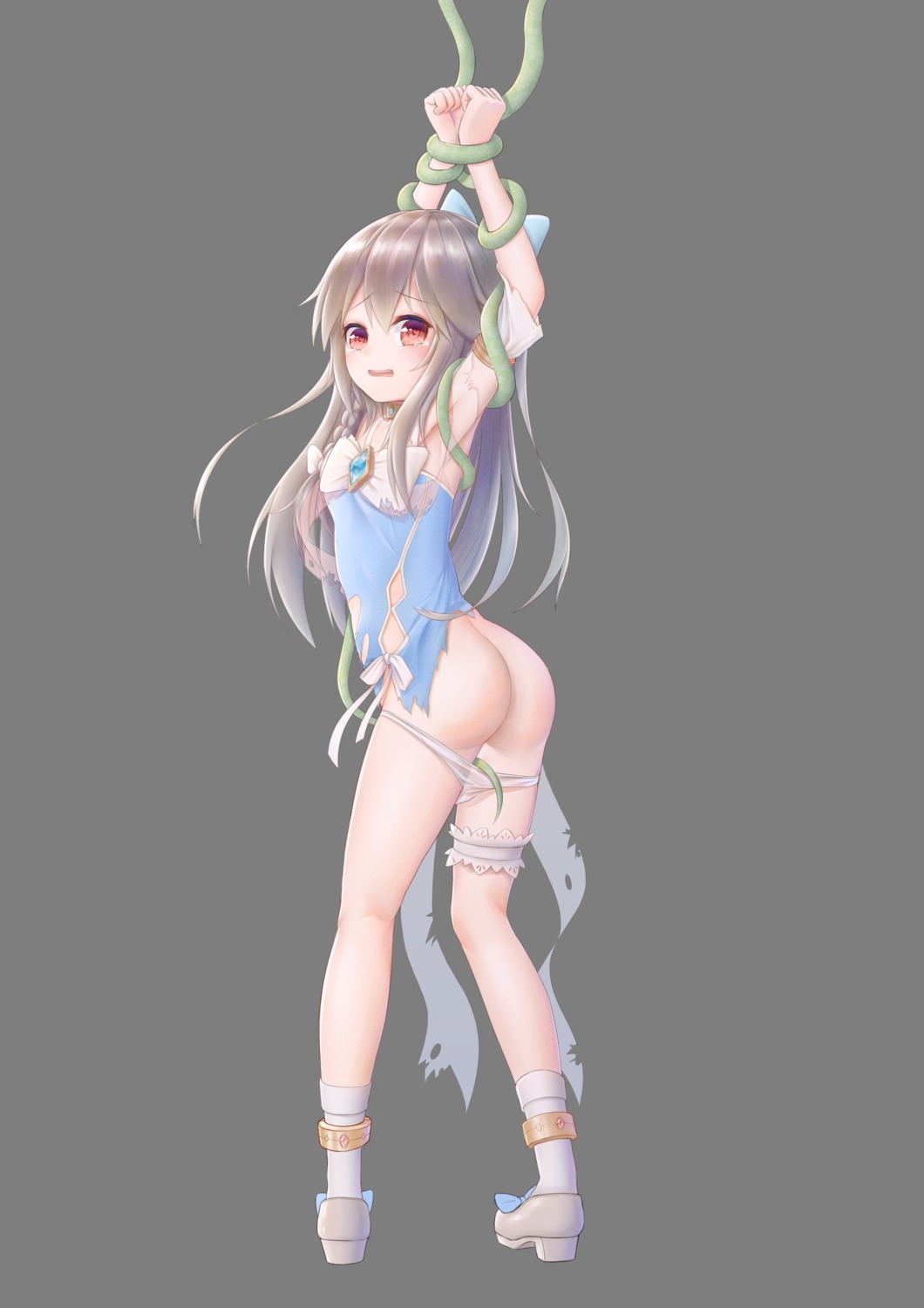 akelp ass bondage garter heels loli pantsu panty_pull see_through tentacles torn_clothes transparent_png