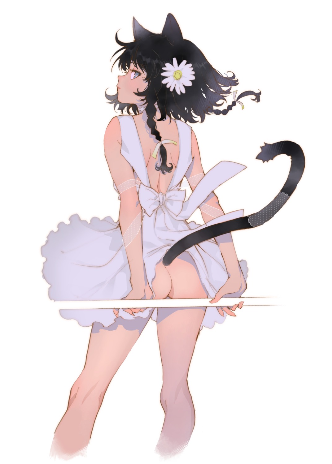 animal_ears arutera ass dress nekomimi nopan skirt_lift tail