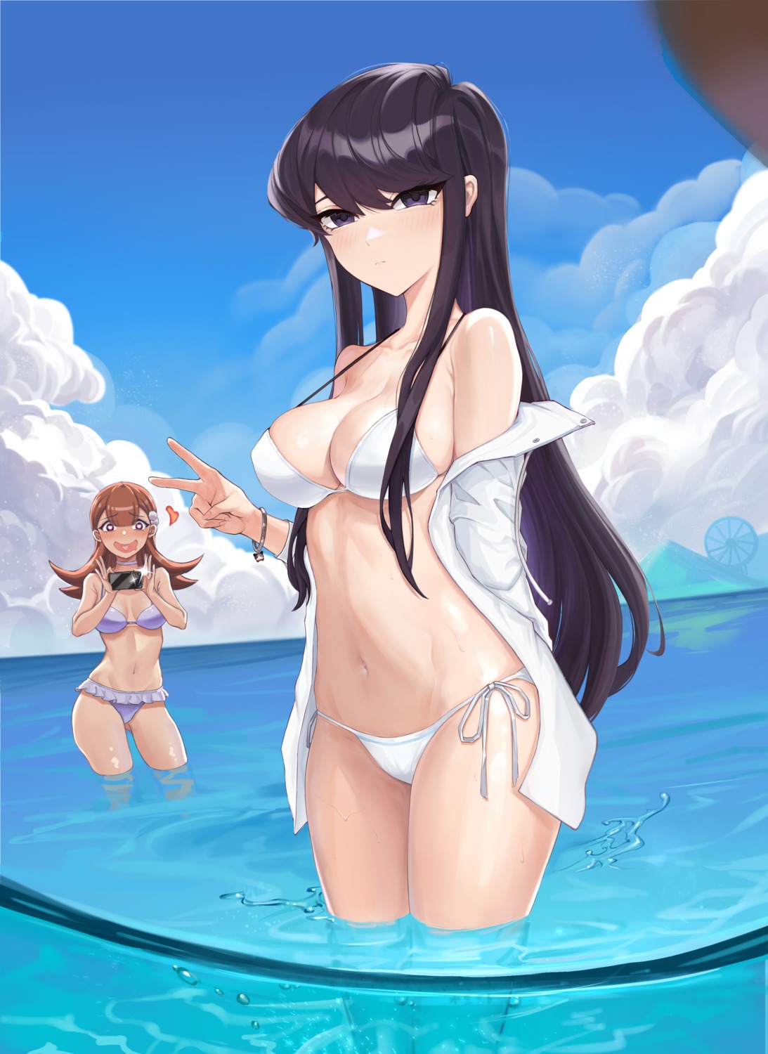 bikini komi-san_wa_komyushou_desu. komi_shouko swimsuits wet wish-tf