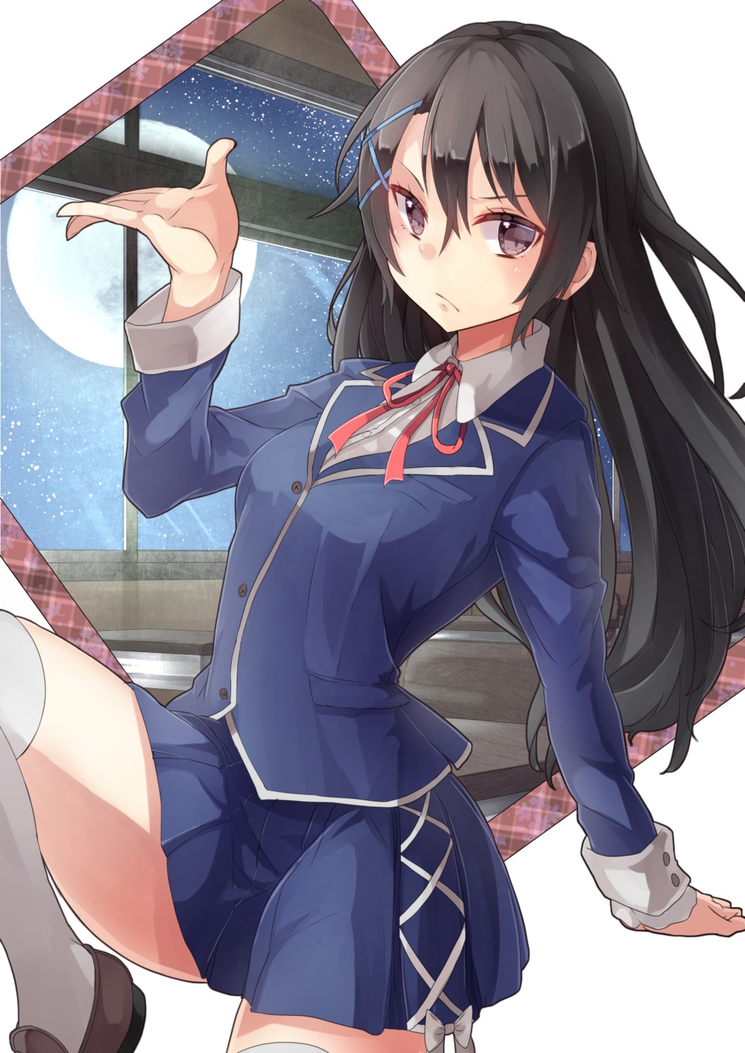 mirai_shousetsu_arcana saraki seifuku thighhighs