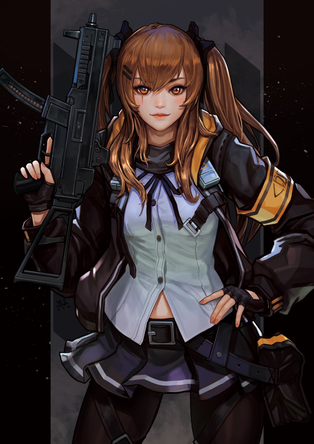 daejun_park girls_frontline gun pantyhose ump9_(girls_frontline)