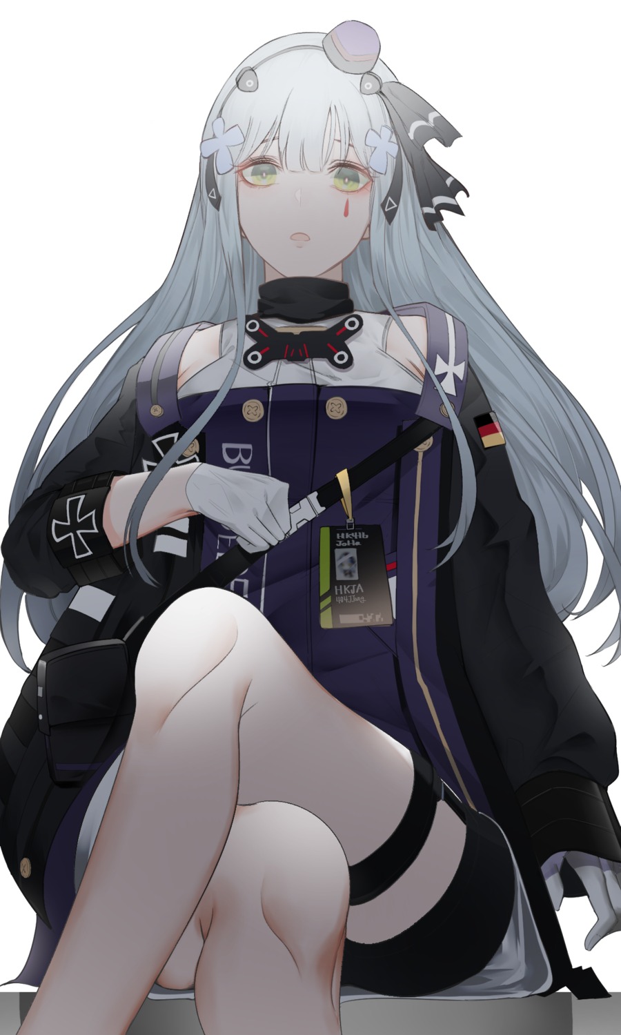 cizzi garter girls_frontline hk416_(girls_frontline)