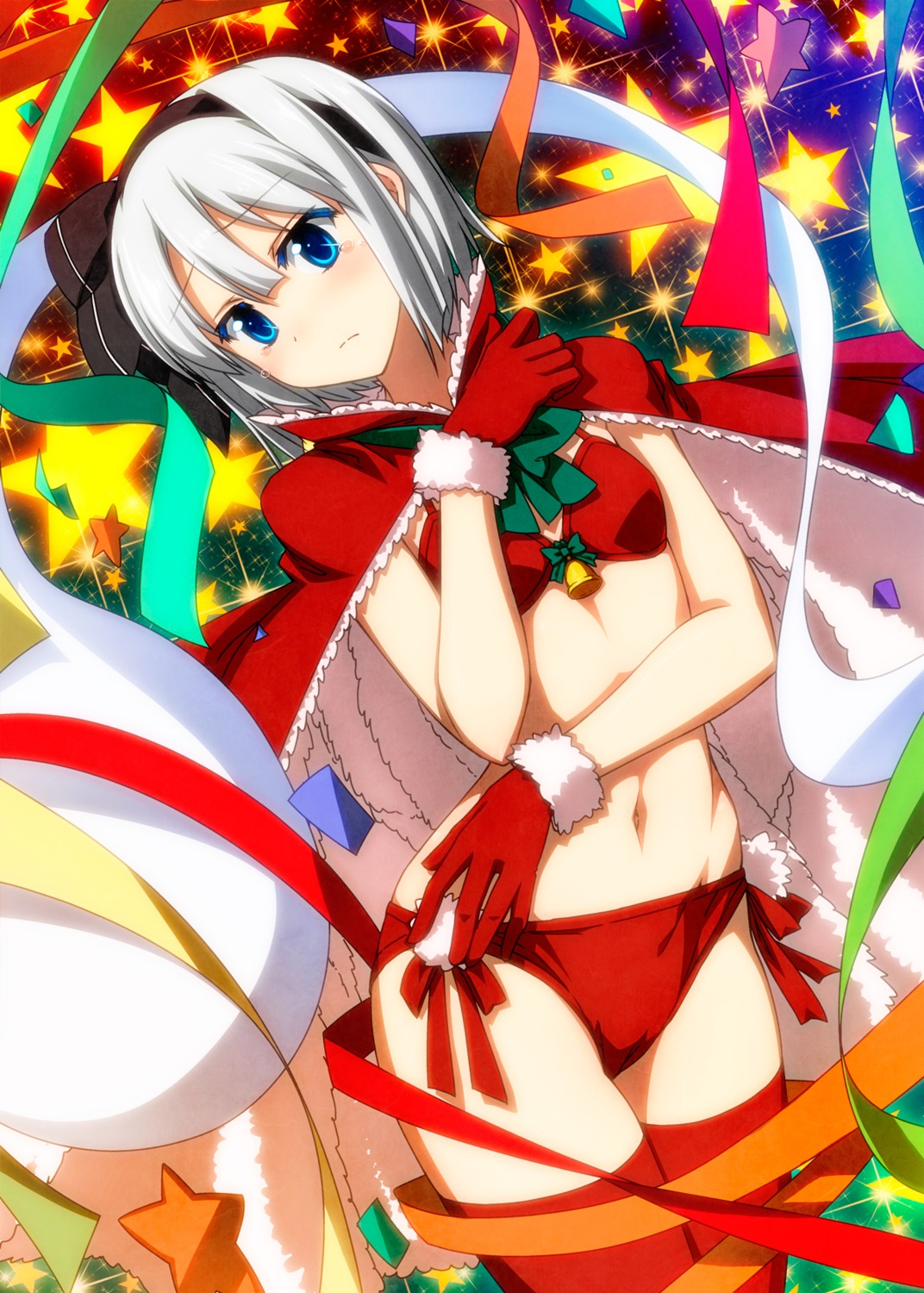 bikini cameltoe christmas konpaku_youmu sazanami_mio swimsuits thighhighs touhou