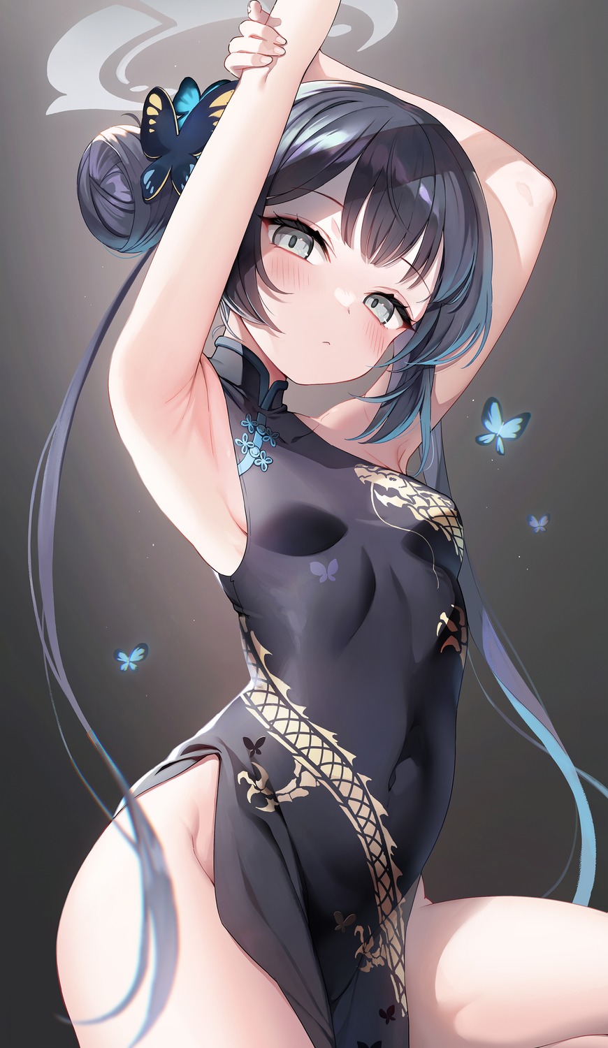 blue_archive chinadress halo jehyun loli no_bra nopan ryuuge_kisaki