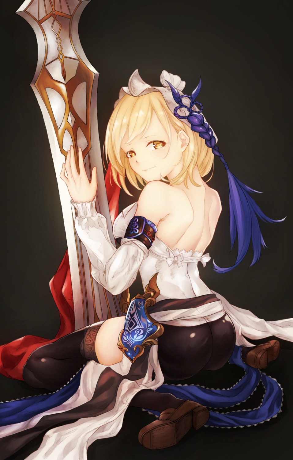 ass djeeta_(granblue_fantasy) granblue_fantasy sword thighhighs wakaba9704