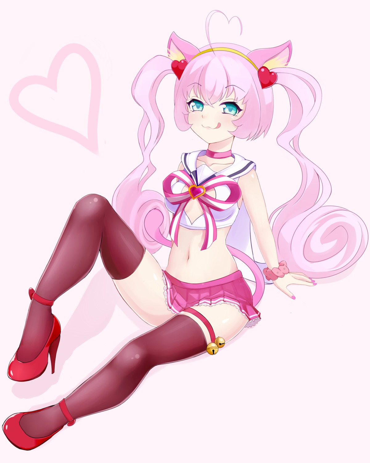 animal_ears garter heels jopz nekomimi rosia_(show_by_rock!) show_by_rock!! tail thighhighs