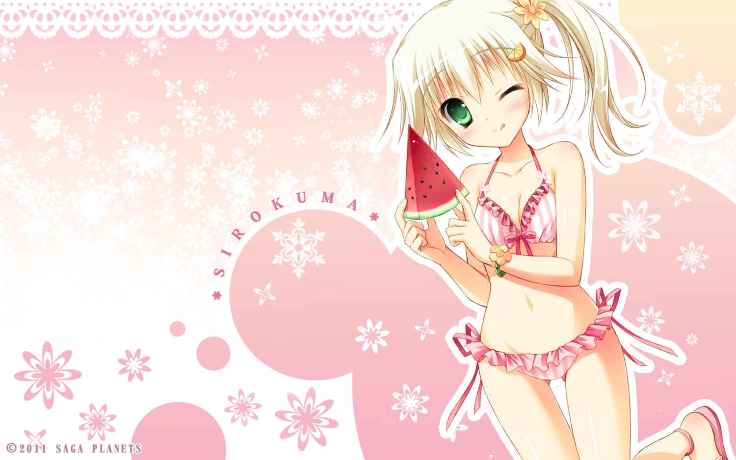 bikini hatsuyuki_sakura saga_planets shirokuma swimsuits toranosuke wallpaper