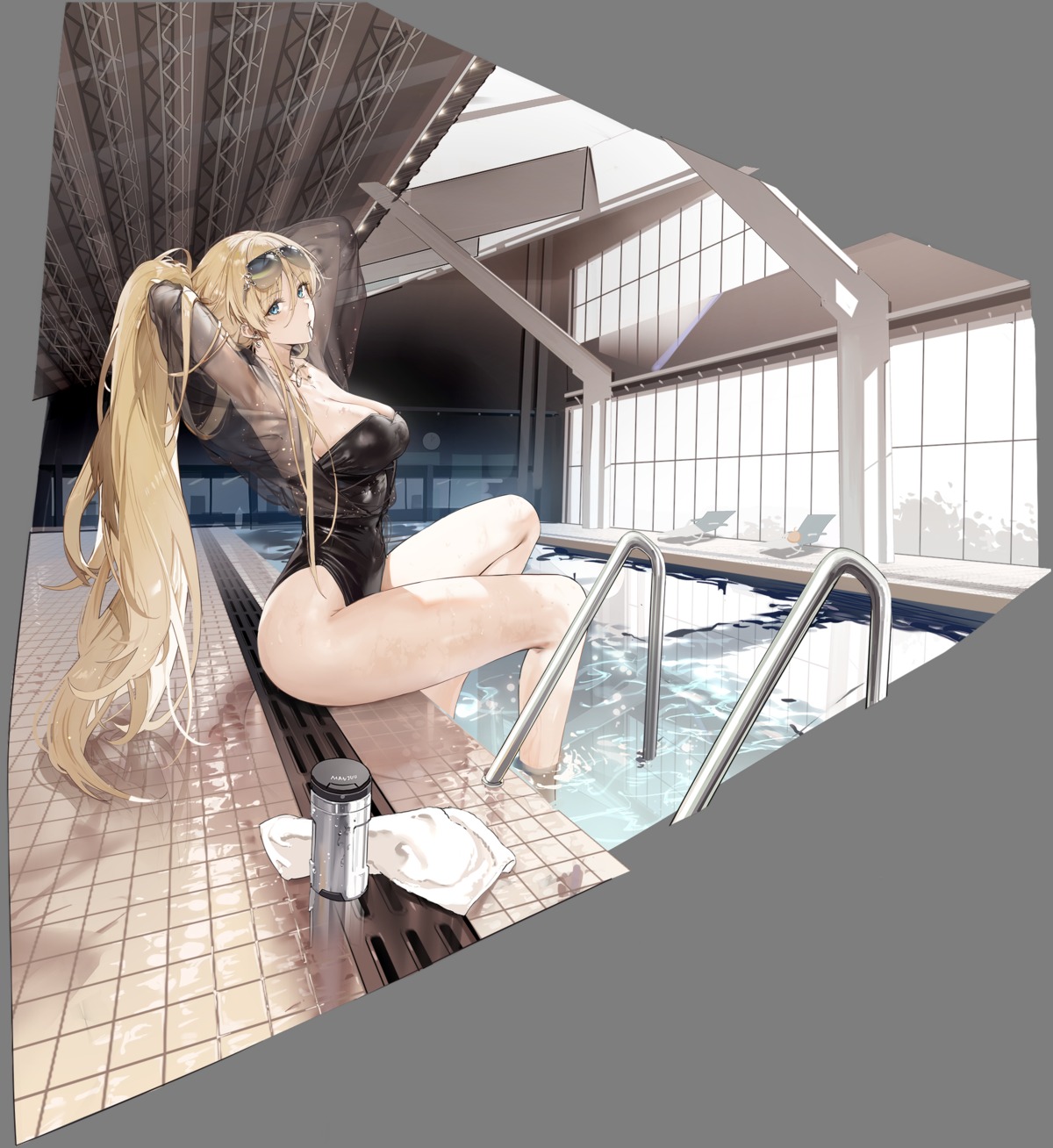 artist_revision azur_lane bismarck_(azur_lane) swimsuits tagme transparent_png