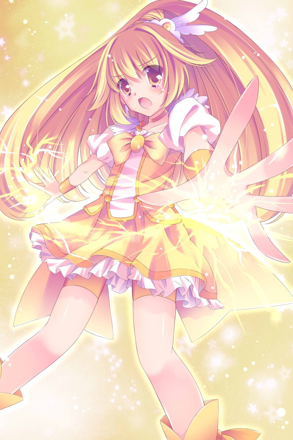 kise_yayoi muku_(apupop) pretty_cure smile_precure! thighhighs