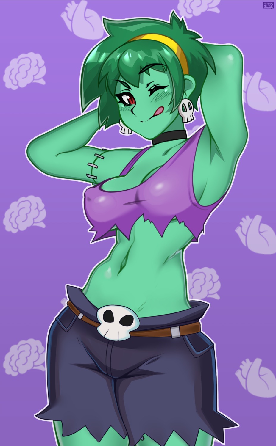 erect_nipples monster_girl no_bra rottytops shantae tagme torn_clothes