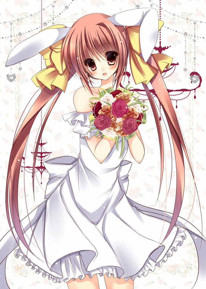 amane_ruri animal_ears bunny_ears dress