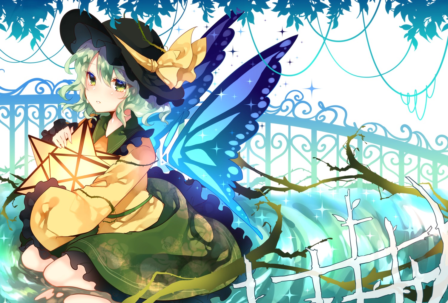 komeiji_koishi sweetroad touhou wet wings