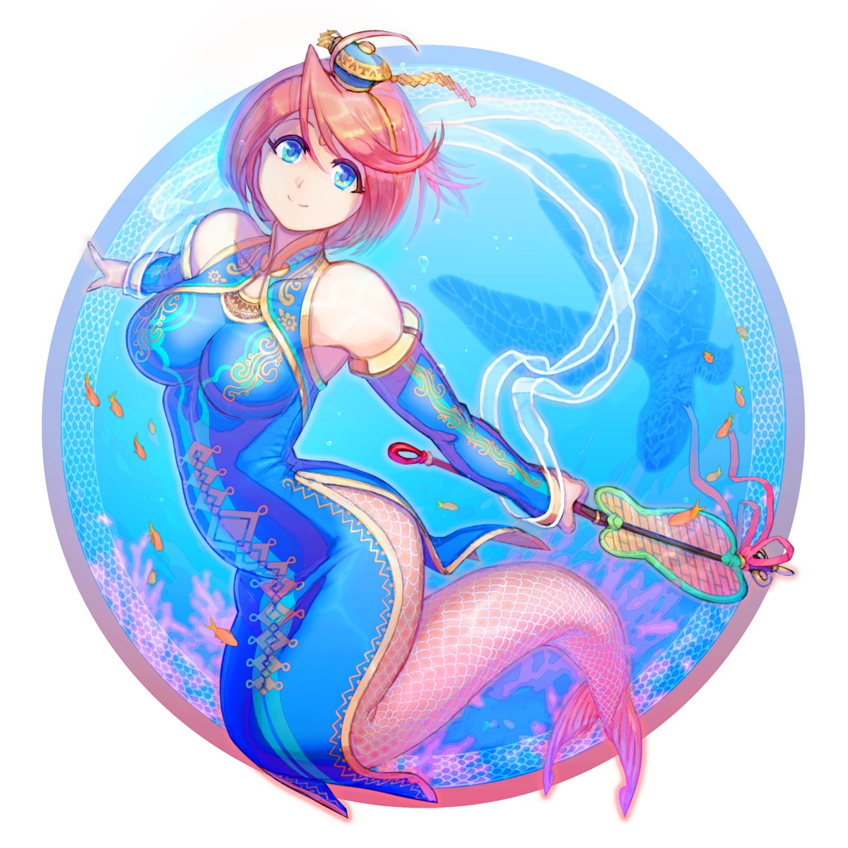 chinadress mermaid monster_girl tagme tail