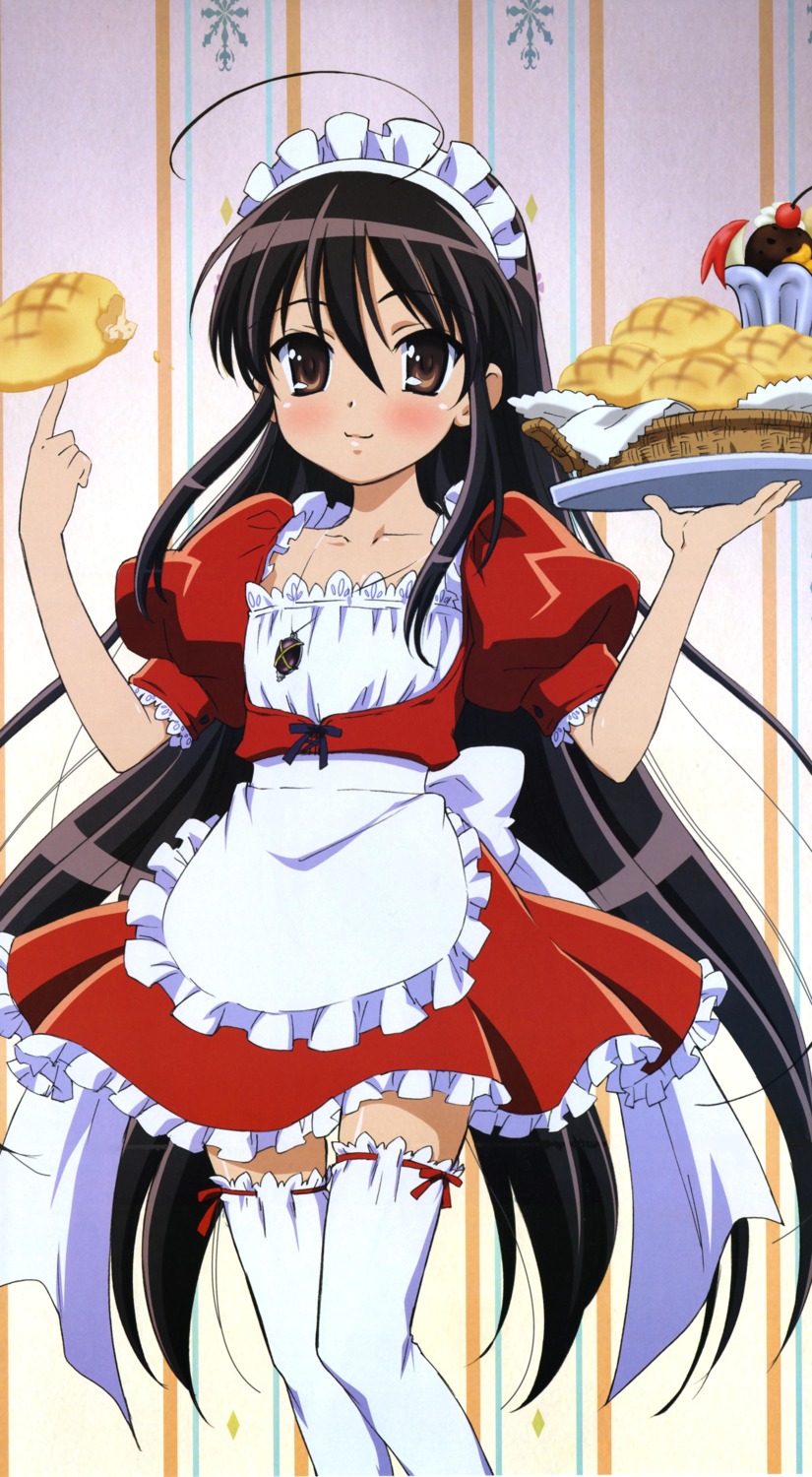 nomura_fusako shakugan_no_shana shana thighhighs waitress