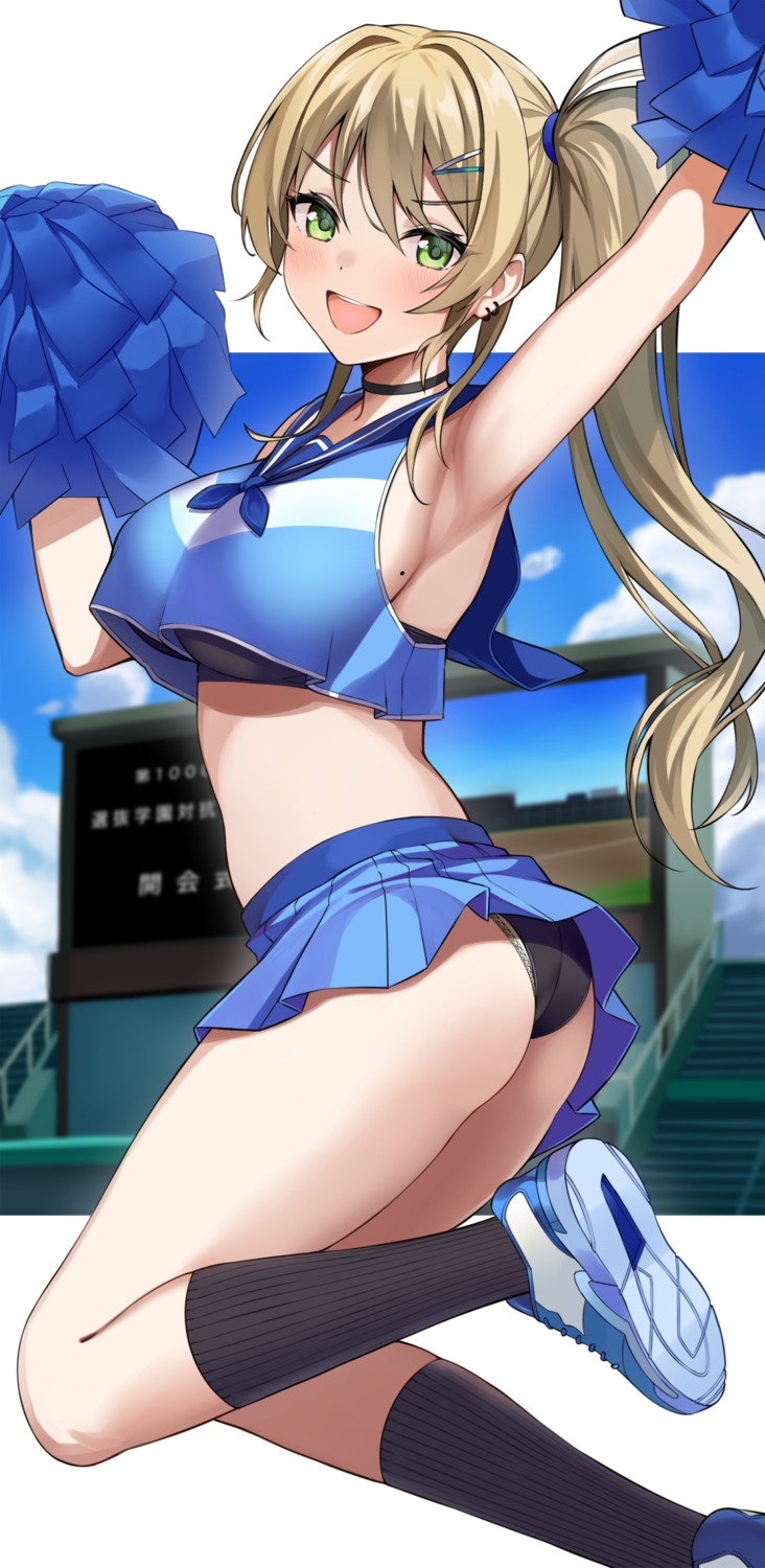 ass bra cheerleader pantsu skirt_lift sukebewe