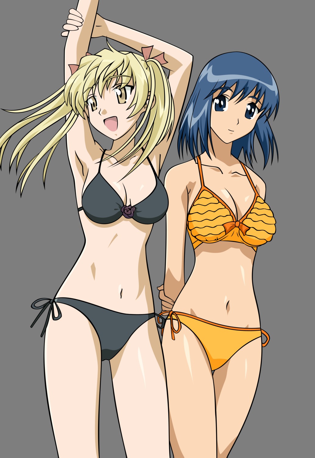 bikini sawachika_eri school_rumble suou_mikoto swimsuits transparent_png vector_trace