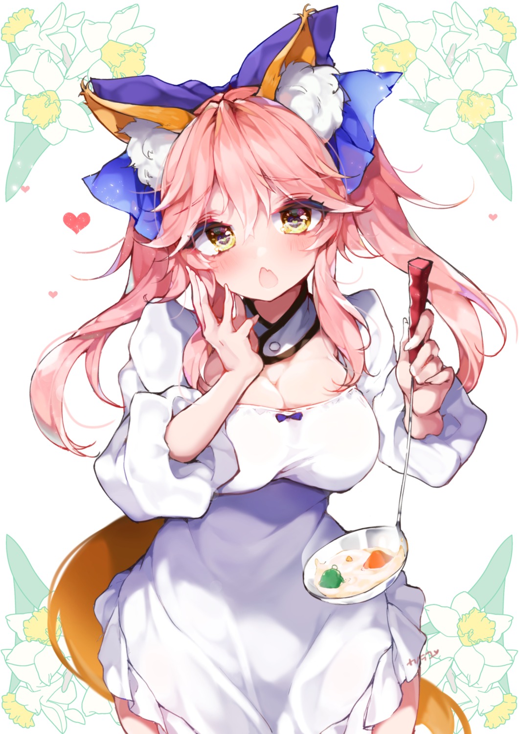 animal_ears cleavage fate/grand_order kanola_u tail tamamo_no_mae