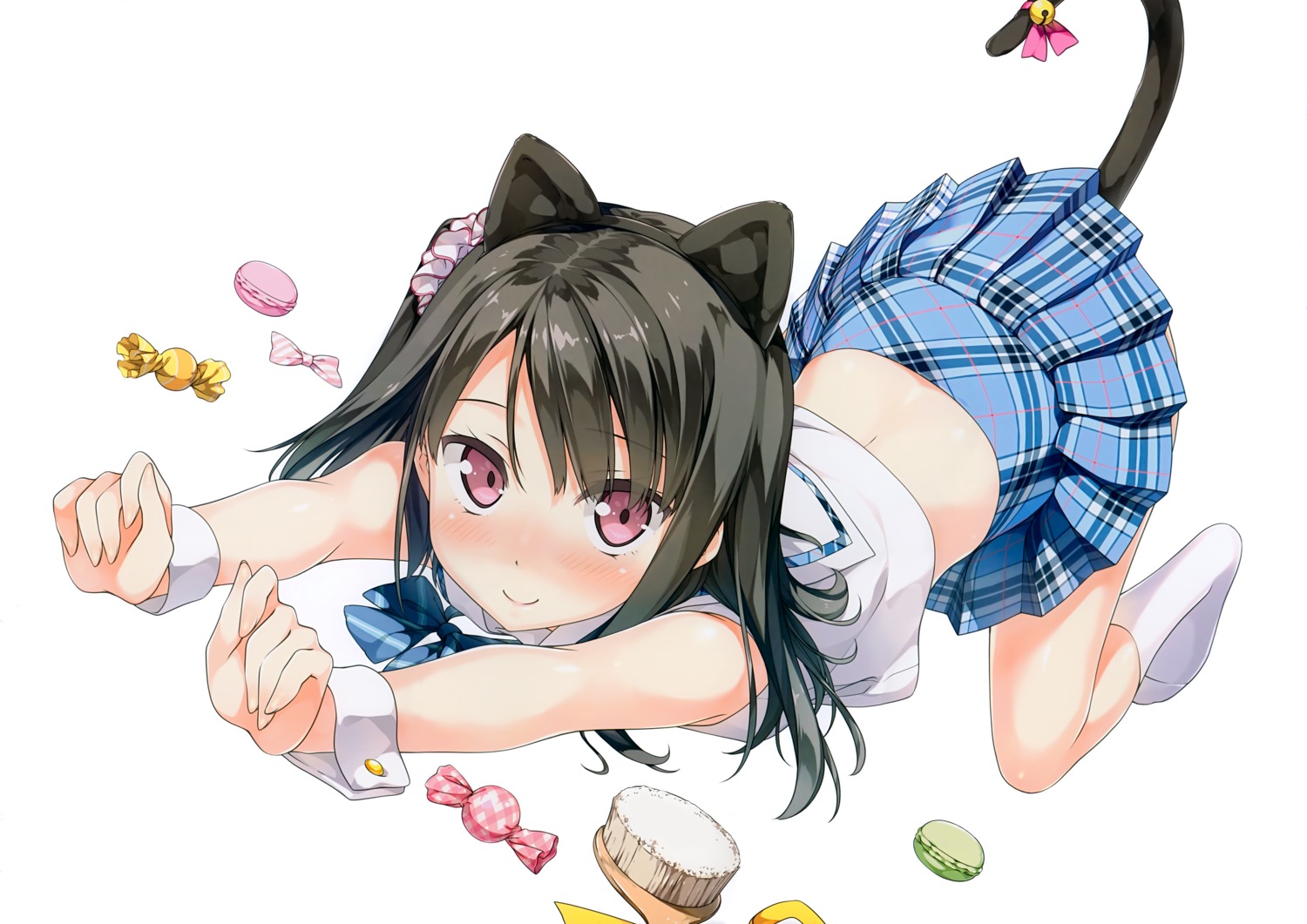 5_nenme_no_houkago animal_ears detexted kantoku nekomimi seifuku shizuku_(kantoku) tail