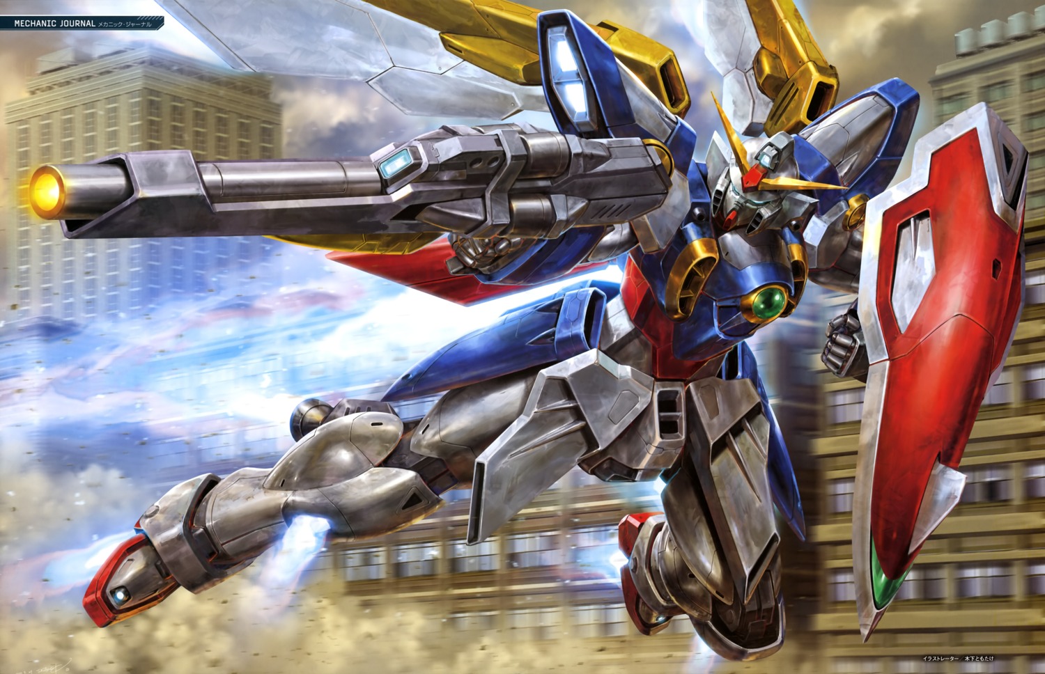 gun gundam gundam_wing mecha tagme wing_gundam wings