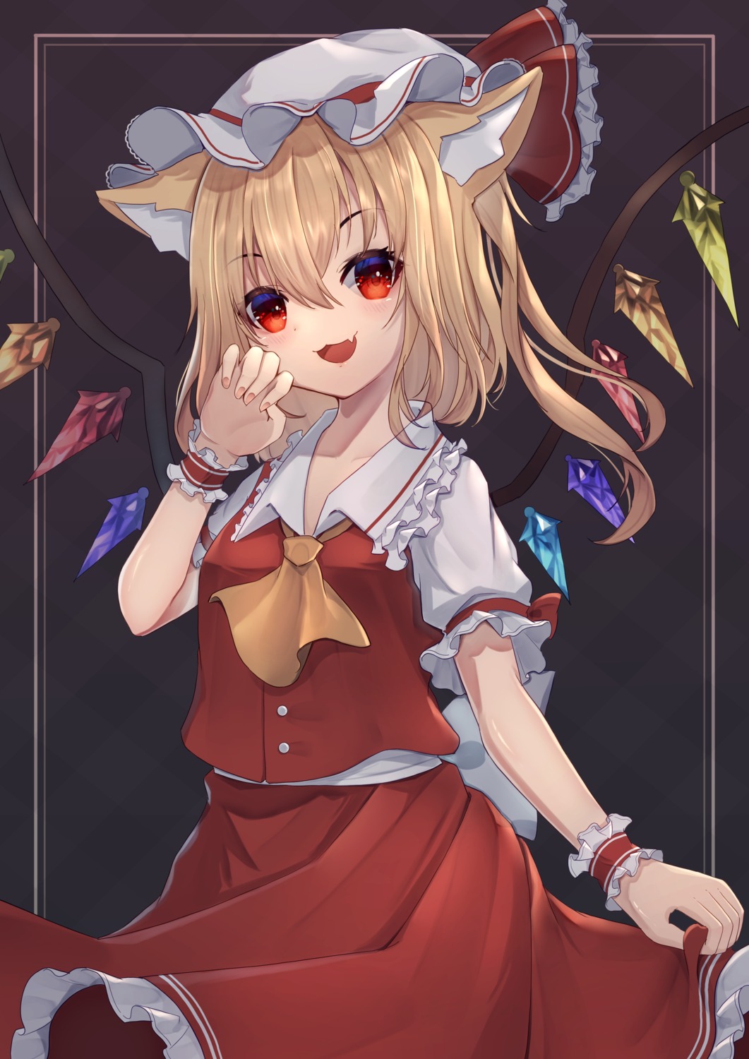 animal_ears flandre_scarlet hinata_(pixiv53862745) nekomimi touhou wings