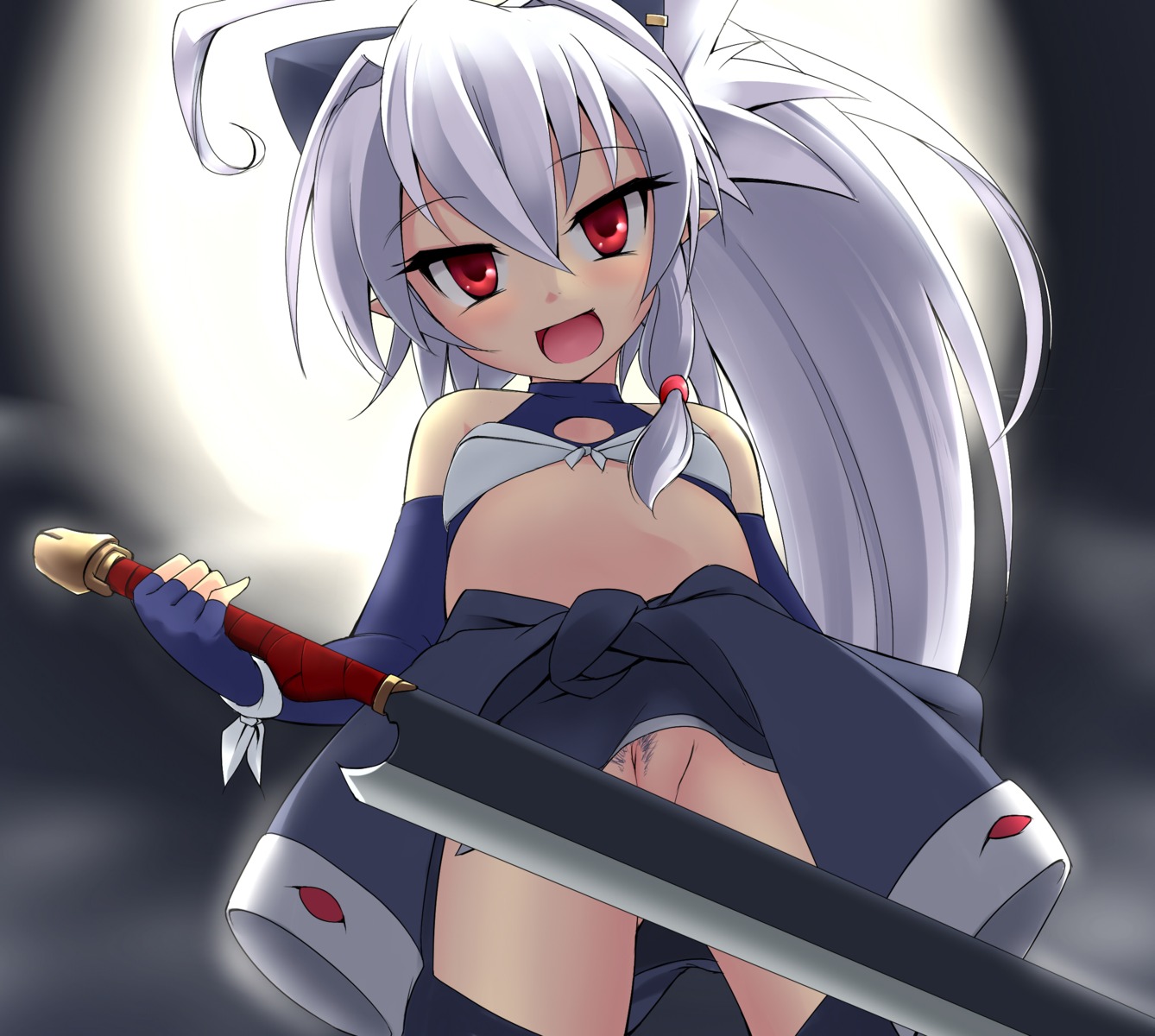 loli pubic_hair pussy regudeku sword thighhighs uncensored