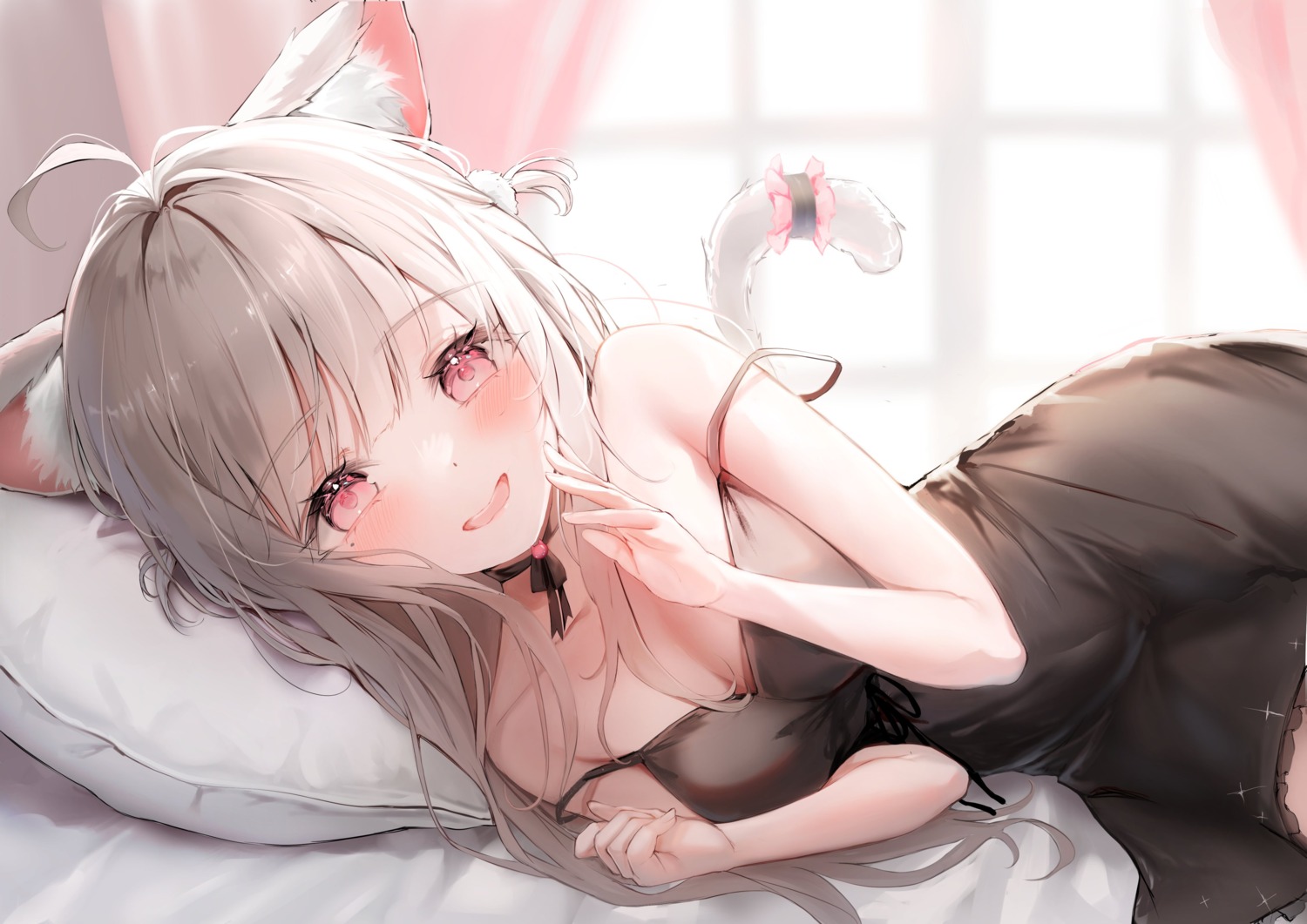 animal_ears arinko_kotsunko indie_virtual_youtuber lingerie nekomimi tail uise_iu