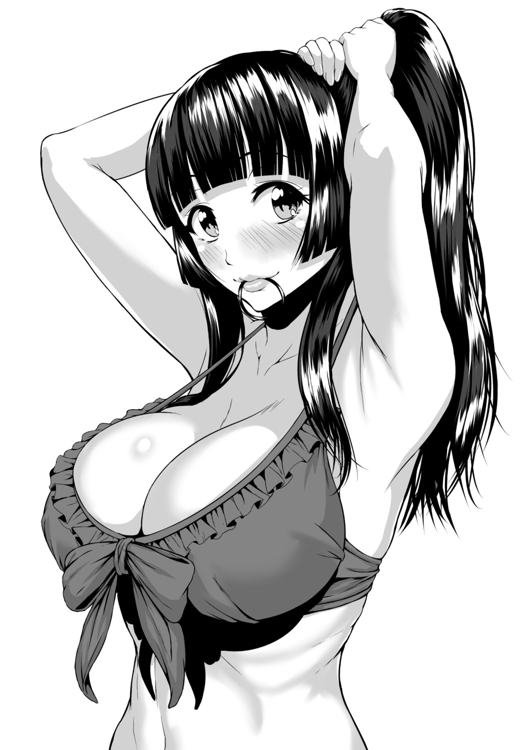 bikini_top monochrome swimsuits tama_(tamakaka1031)