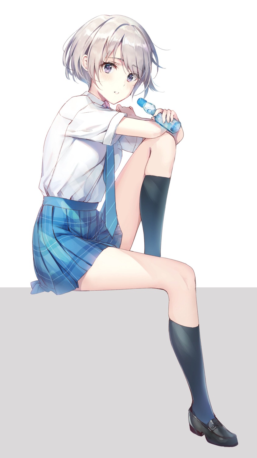 chitose-kun_wa_ramune_bin_no_naka nishino_asuka raemz seifuku skirt_lift