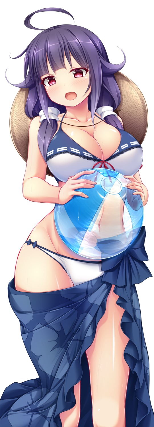 bikini cleavage kantai_collection mizunoe_kotaru swimsuits taigei_(kancolle)