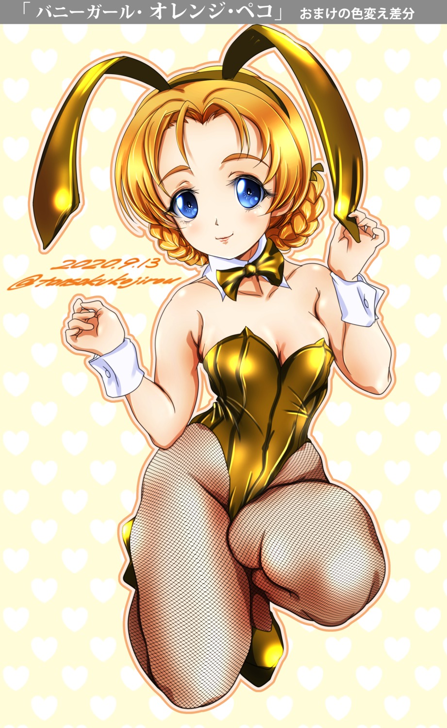 animal_ears bunny_ears bunny_girl fishnets girls_und_panzer no_bra orange_pekoe pantyhose tomokoji