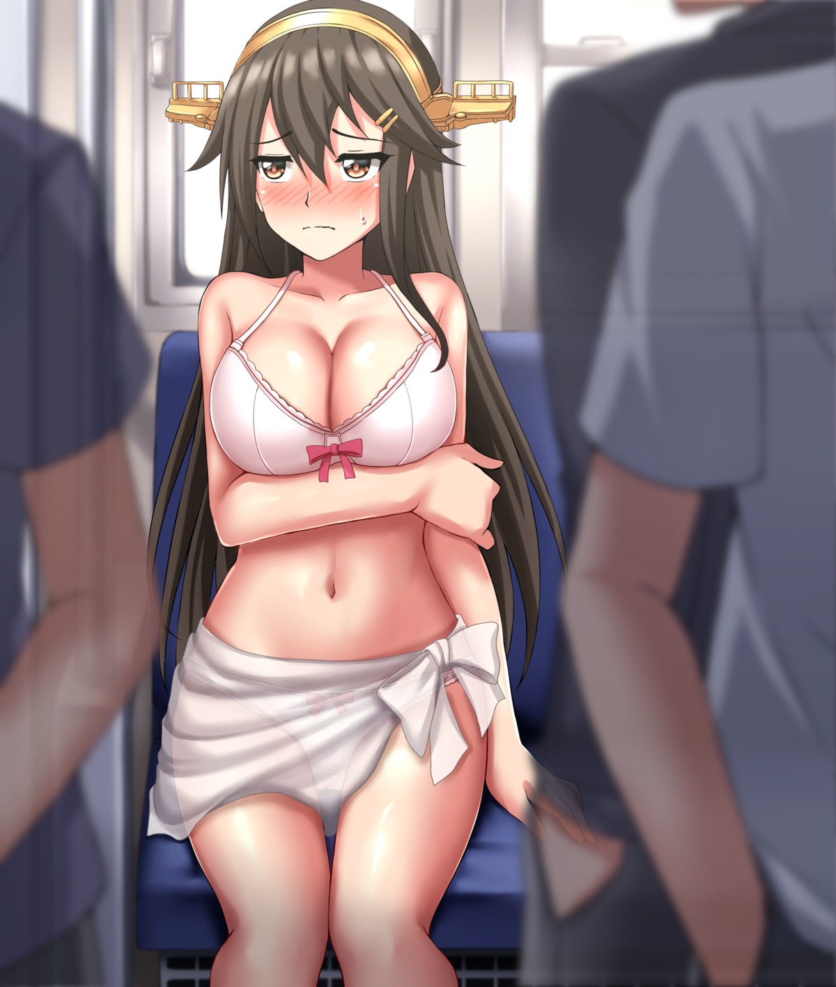 bra haruna_(kancolle) kantai_collection pantsu see_through zanntetu