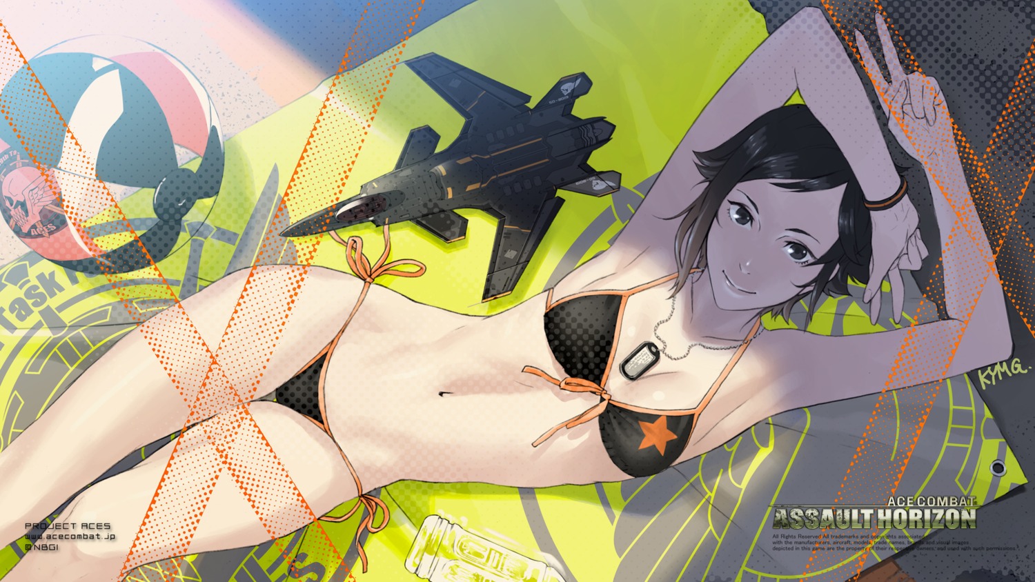 ace_combat ace_combat_assault_horizon bikini kozaki_yuusuke nagase_kei swimsuits wallpaper