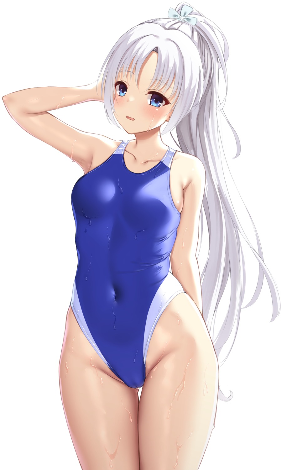 cameltoe ncontrail_(mgax7527) senren_banka swimsuits tomotake_yoshino wet