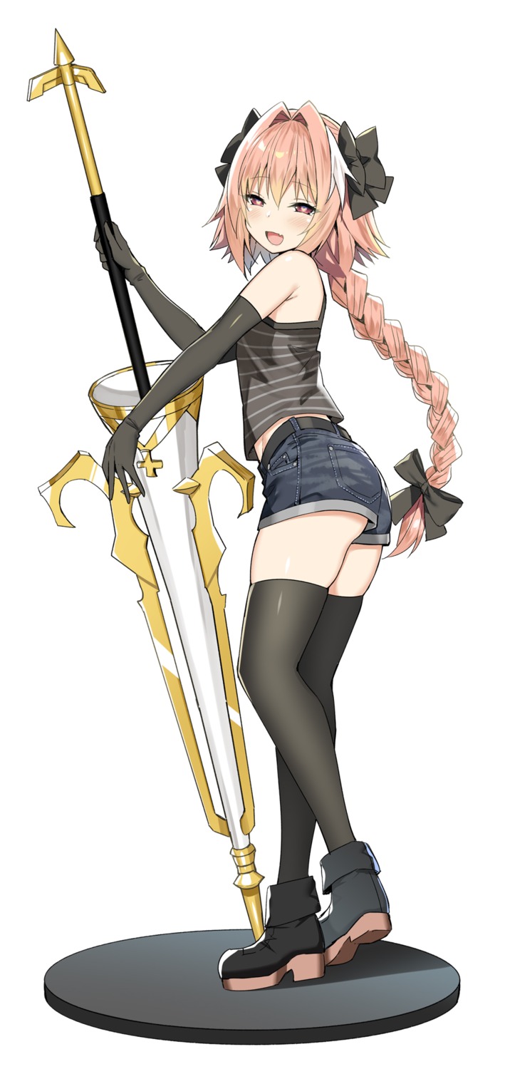 astolfo_(fate) fate/grand_order sky-freedom thighhighs trap weapon