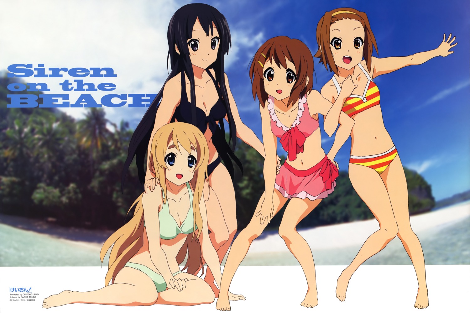 akiyama_mio bikini hirasawa_yui k-on! kotobuki_tsumugi swimsuits tainaka_ritsu ueno_chiyoko