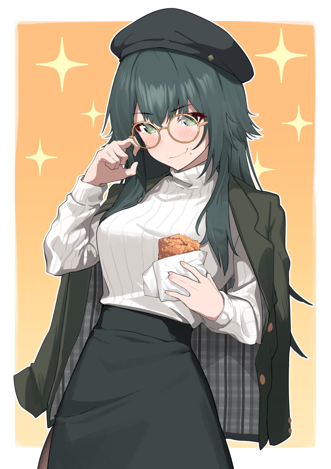 cream gakuen_idolm@ster megane oregano_(olgn_eao) sweater the_idolm@ster tsukimura_temari