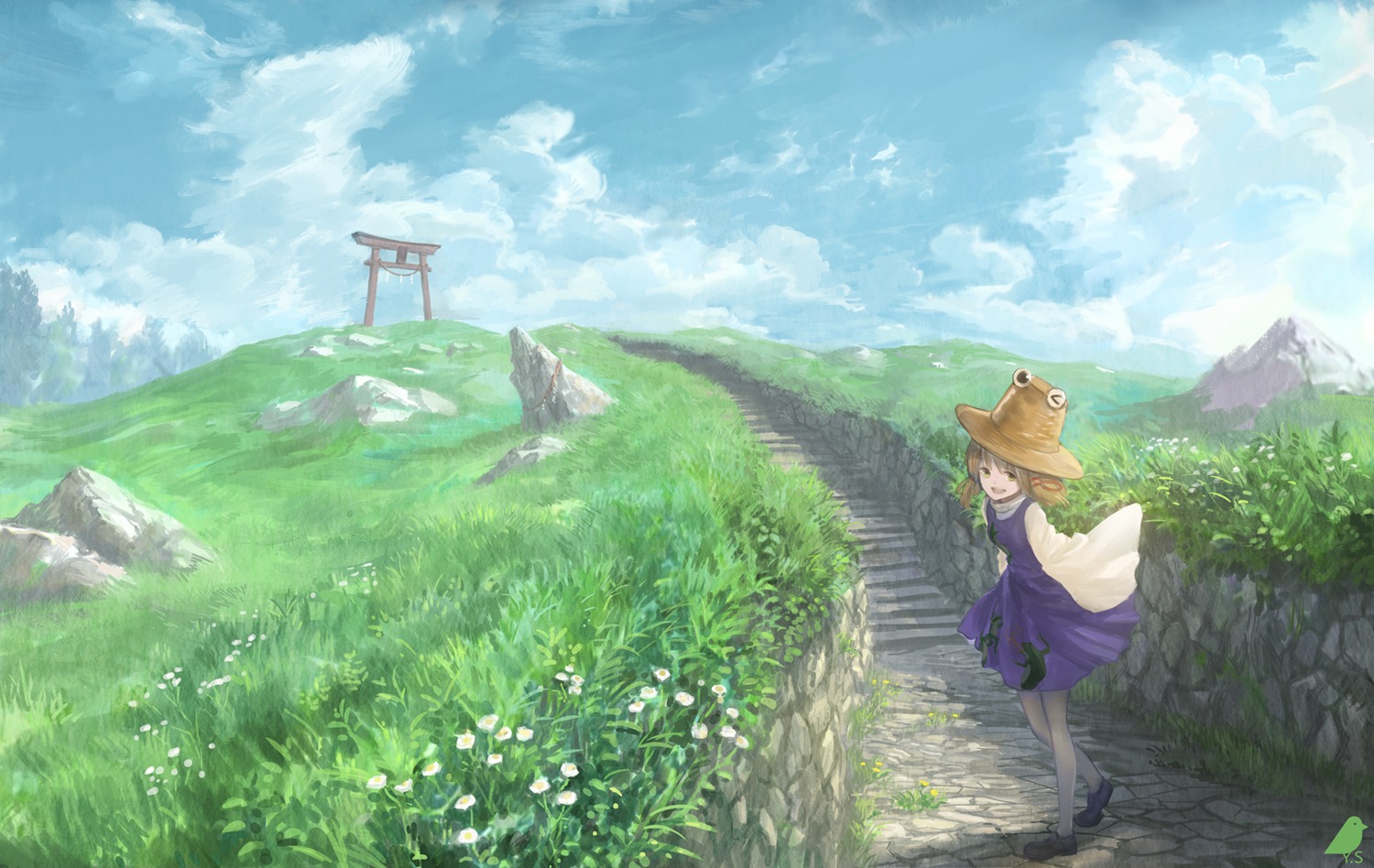 dress landscape moriya_suwako touhou you_shimizu